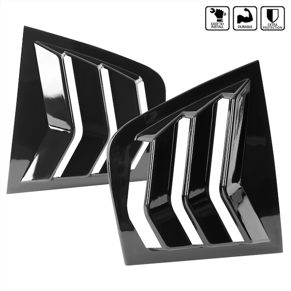 Spec-D Tuning 11-21 Dodge Charger Side Window Louvers Glossy Black WLUQ-CHG11GB-PQ - main